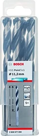 Bosch Professional HSS PointTeQ Spiralbohrer, 11.2x94x142mm, 5 Stück