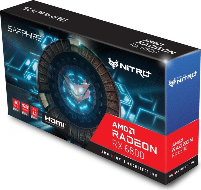 Sapphire Nitro+ Radeon RX 6800, 16GB GDDR6, HDMI, 3x DP, lite retail