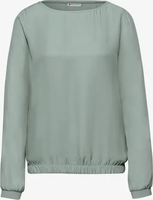 Street One Bluse mit Elastiksaum Shirt langarm dark mint green (Damen)