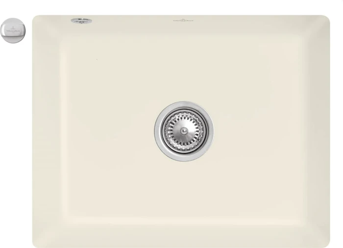 Villeroy & Boch Subway 60 SU Unterbau Becken mittig mit Ablauffernbedienung ivory