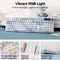 Epomaker TH108 V2 Pro Wireless, Blue White, LEDs RGB, hot-swap, Epomaker Sea Salt Silent V2, USB/Bluetooth, US Vorschaubild
