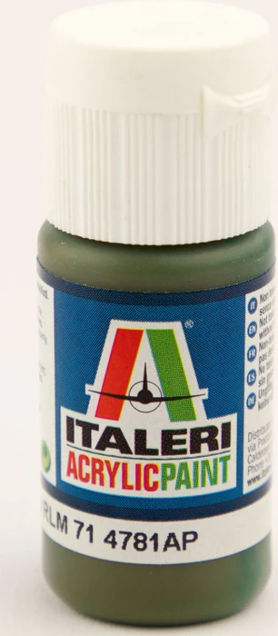 Italeri Acrylic Paint dark green rlm 71 german luftwaffe WWII, 20ml
