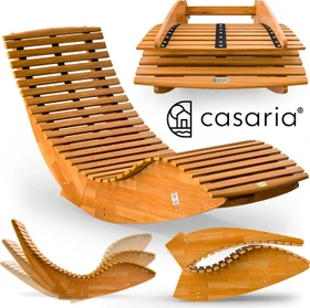 Casaria Schwungliege Gartenliege akazie
