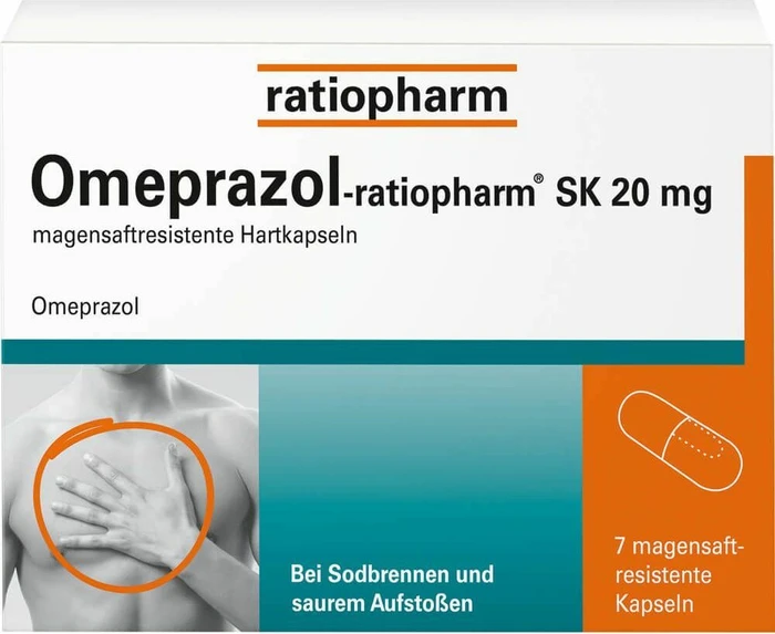 Omeprazol-ratiopharm SK 20mg magensaftresistente Hartkapseln, 7 Stück