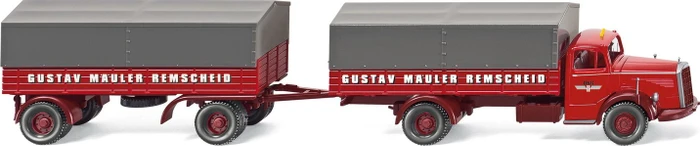 Wiking Klassik Edition Pritschenhängerzug (MB L 6600) Spedition Gustav Mäuler