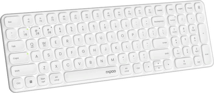 Rapoo E9310M Multi-mode Wireless Ultra-slim Keyboard, weiß, USB/Bluetooth, DE
