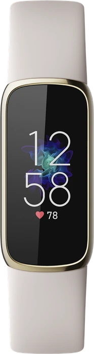 Fitbit Luxe Aktivitäts-Tracker lunar white/soft gold stainless steel