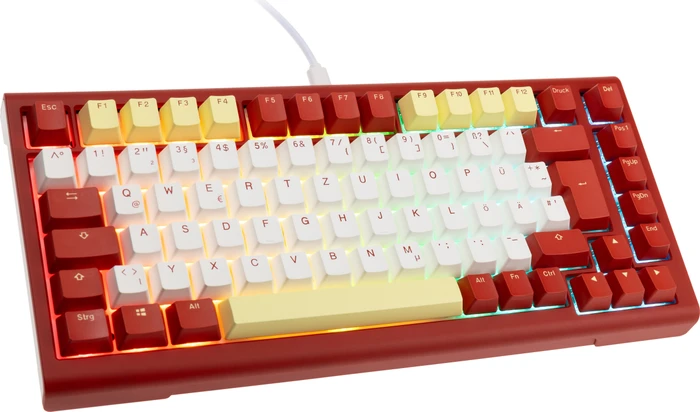 Ducky ProjectD x Fallout Tinker 75, rot/weiß, MX2A BLUE, USB, DE
