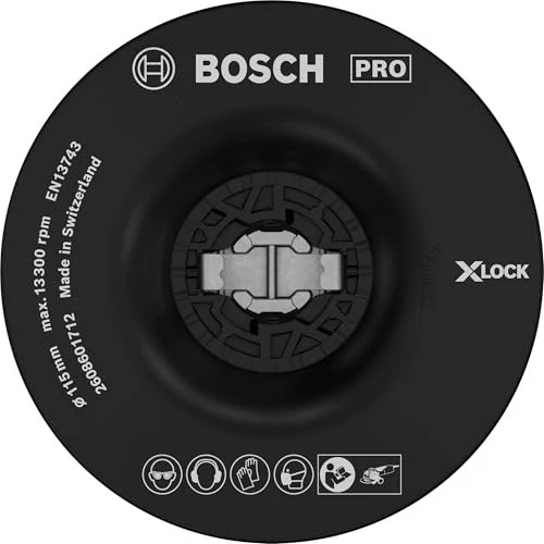 Bosch Professional X-LOCK Stützteller für Winkelschleifer mittelhart, 115mm