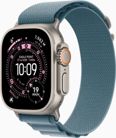 Apple Watch Ultra 3 natur mit Alpine Loop Medium hellblau
