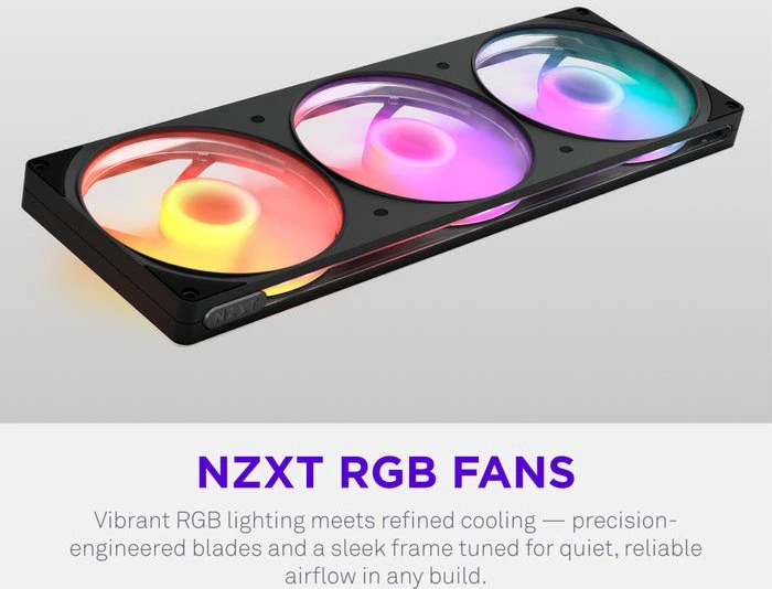 NZXT F420 RGB, schwarz, 3x 140mm