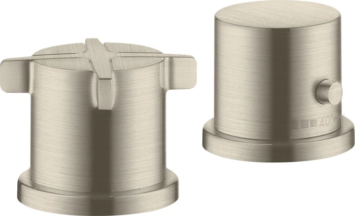 Hansgrohe Axor Citterio E 2-Loch Wannenarmatur mit Thermostat brushed nickel