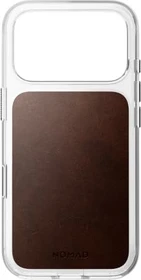 Nomad Clear Leather Case für Apple iPhone 18 Pro rustic brown