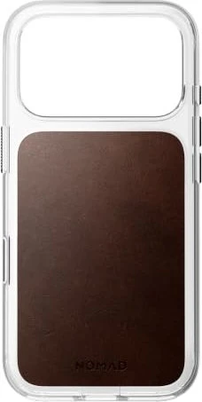 Nomad Clear Leather Case für Apple iPhone 18 Pro rustic brown
