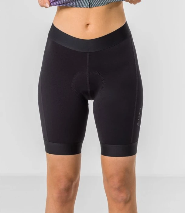 Löffler Basic Gel Tights Fahrradhose kurz schwarz (Damen)