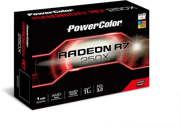 PowerColor Radeon R7 250X, 1GB GDDR5, VGA, DVI, HDMI