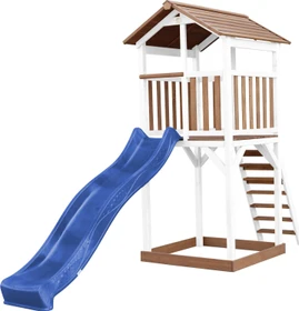 Axi Spielturm Beach Tower mit Rutsche weiß/braun/blau