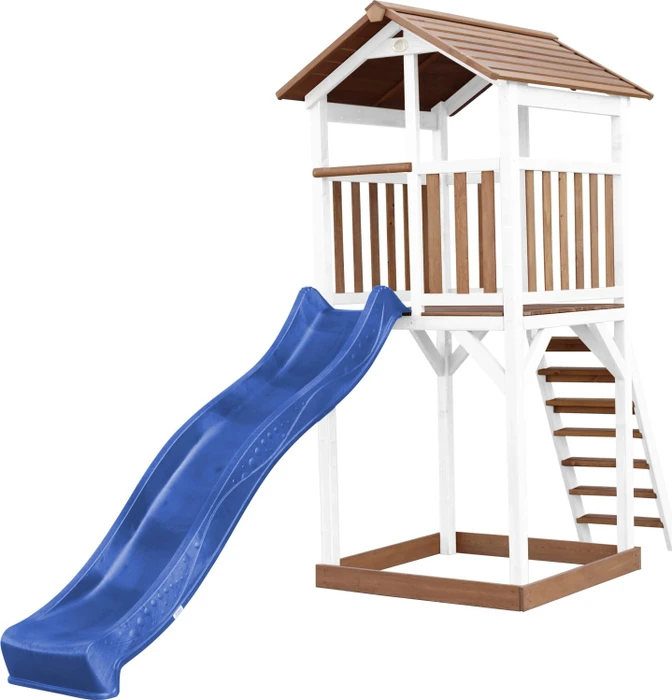 Axi Spielturm Beach Tower mit Rutsche weiß/braun/blau