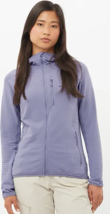 Salomon Essential Lightwarm Hooded Funktionsjacke blue granite (Damen)