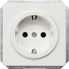 Siemens DELTA line Schuko-Steckdose Abdeckungsplatte ohne Krallen, titanweiß