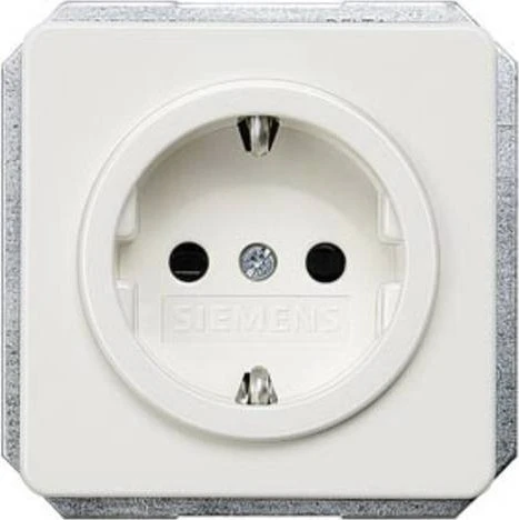 Siemens DELTA line Schuko-Steckdose Abdeckungsplatte ohne Krallen, titanweiß