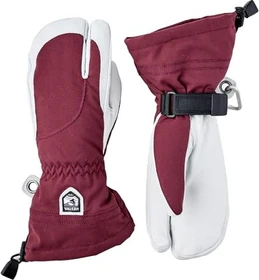 Hestra Heli 3-Finger Skihandschuhe bordeaux/offwhite (Damen)