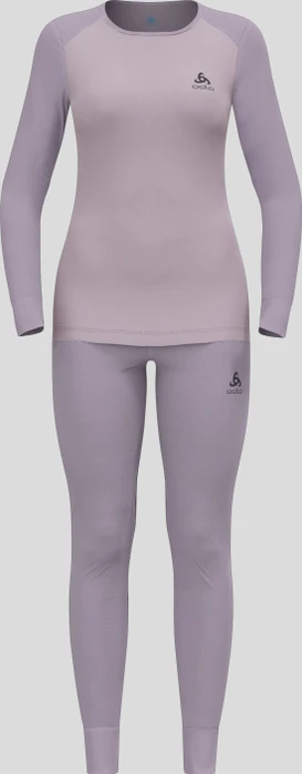 Odlo Active Warm Eco Set gray ridge/misty lilac (Damen)
