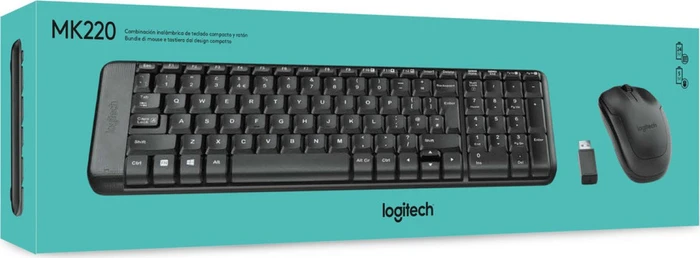 Logitech Wireless Combo MK220, USB, US
