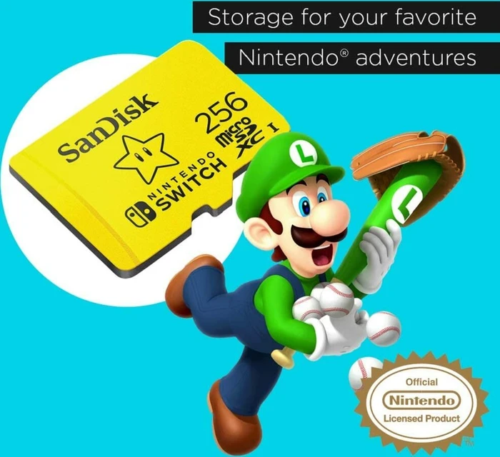 SanDisk Nintendo Switch R100/W90 256GB, UHS-I U3, Class 10