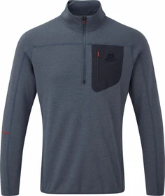Mountain Equipment Integrity Zip-T Funktionsshirt langarm denim blue (Herren)