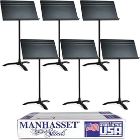 Manhasset Symphony Notenpult schwarz - 6er-Pack