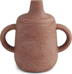 nuuroo Aiko Trinkbecher mit Trinkaufsatz, 140ml, red mix