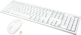 LogiLink Tastatur Maus Kombination Funk weiß, USB, DE