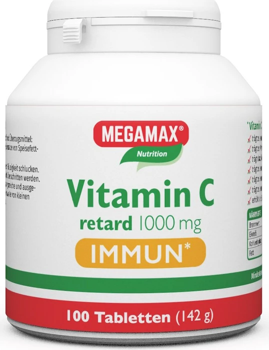 Megamax Vitamin C retard 1000mg Immun Tabletten, 100 Stück