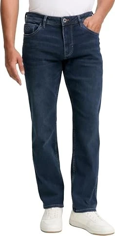 Tom Tailor Marvin Straight mit Superstretch Jeans dark stone blue black denim (Herren)