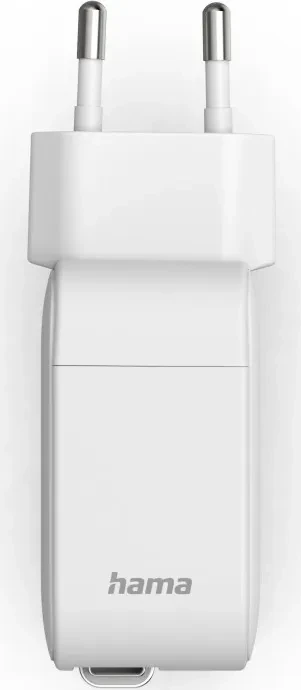 Hama Schnellladegerät GaN ausziehbares Ladekabel PD 65W weiß
