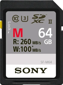 Sony SF-M Series R260/W100 64GB, UHS-II U3, Class 10