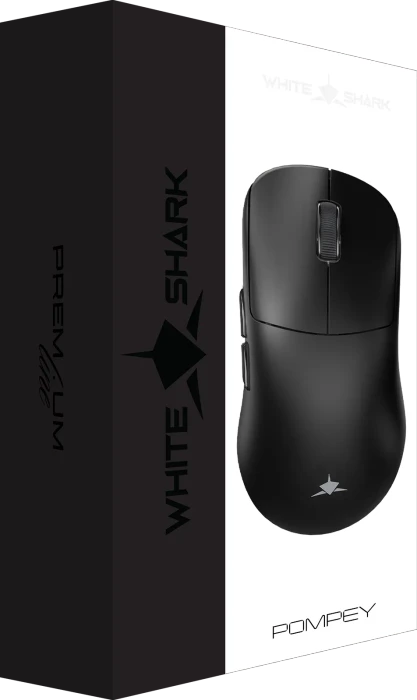 White Shark Pompey Wireless Gaming Mouse, schwarz, USB/Bluetooth