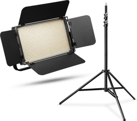 Walimex pro LED Niova 900 Plus Bi Color 54W Set mit WT-806 Stativ