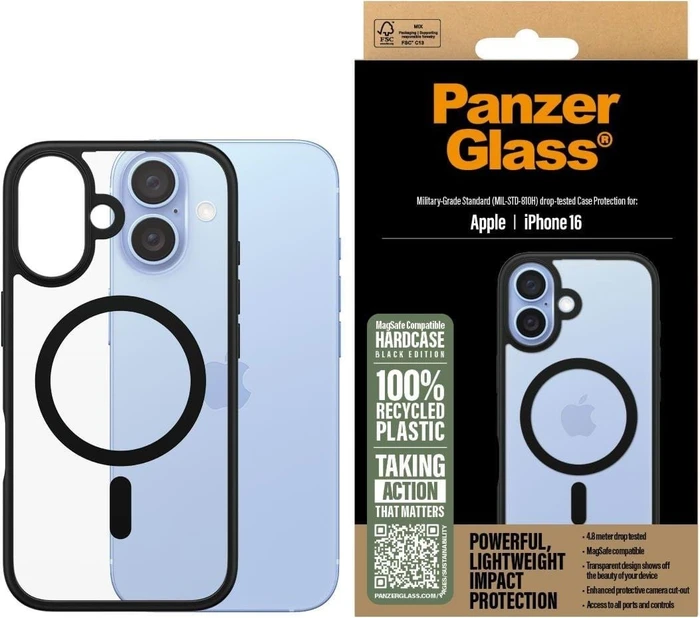 PanzerGlass Hard Case MagSafe für Apple iPhone 16 schwarz