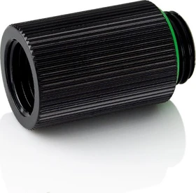 Bitspower Touchaqua Verlängerung G1/4" auf G1/4", 25mm, Glorious Black, 2er-Pack
