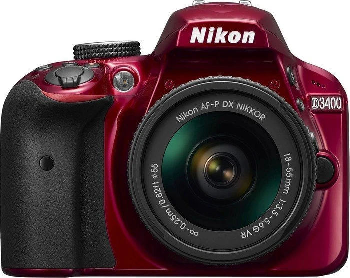 Nikon D3400 rot mit Objektiv AF-P DX 18-55mm 3.5-5.6 G VR