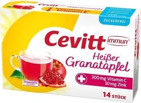 Cevitt immun Heißer Granatapfel zuckerfrei Getränkegranulat Beutel, 14 Stück