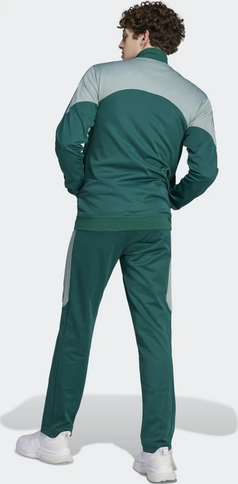 adidas Colorblock Trainingsanzug collegiate green/silver green/white (Herren)