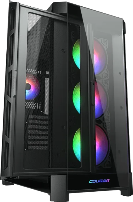 Cougar Duoface Pro RGB, schwarz, Glasfenster