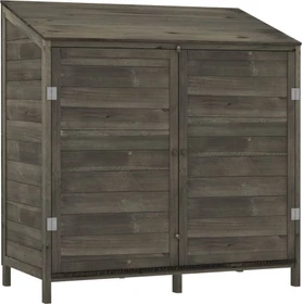 vidaXL Massivholz Geräteschrank 102x112cm anthrazit