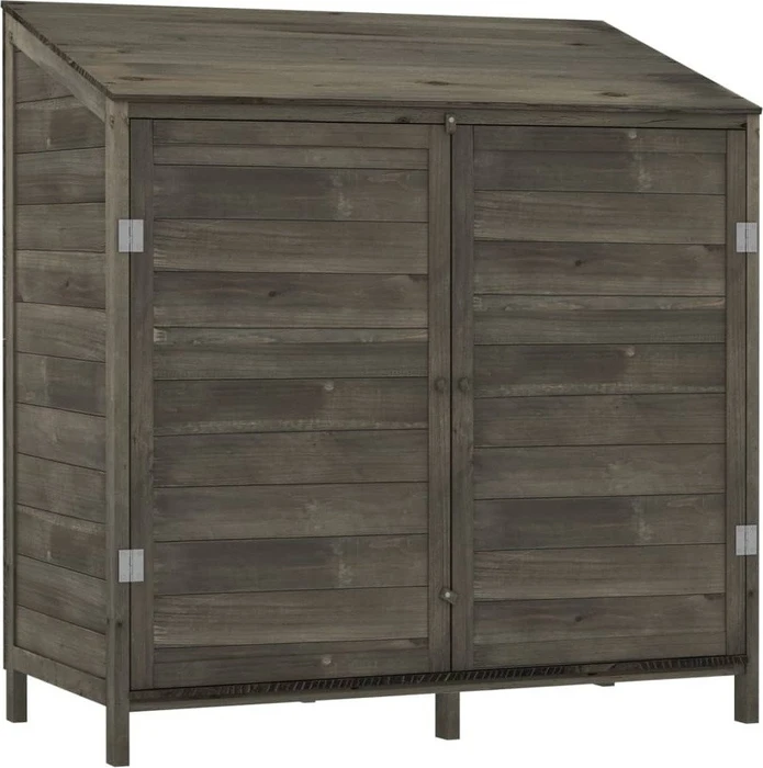 vidaXL Massivholz Geräteschrank 102x112cm anthrazit