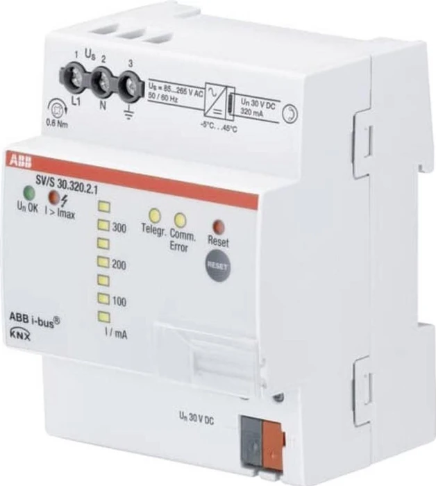 ABB SV/S30.320.2.1 KNX Spannungsversorgung mit Diagnosefunktion 30V, 320mA, 4TE REG