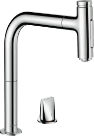 Hansgrohe Metris Select M71 200 2jet ausziehbar mit Schlauchbox chrom