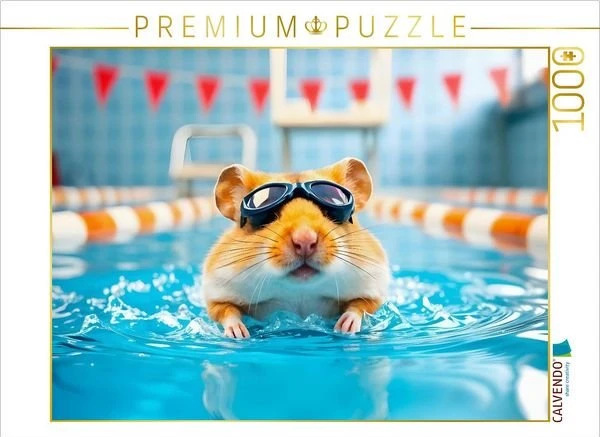 Calvendo Schwimm-Hamster - tierischer Puzzlespaß mit KI-Zauber